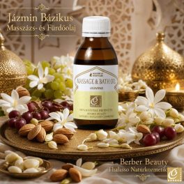 Jázminvirág, szőlőmag-, mandula- és sárgabarackmag-olaj mediterrán wellness hangulatban