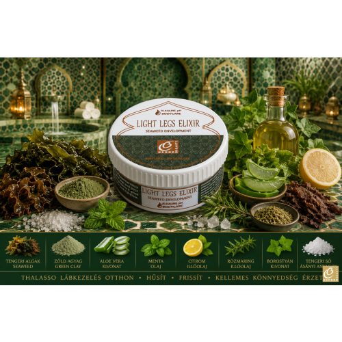Berber Beauty Lábfrissítő Algapakolás tengeri algával és zöld agyaggal – hűsítő thalasso lábkezelés otthon