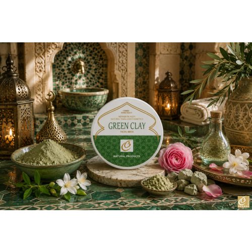 Berber Beauty GREEN CLAY ásványi anyagokban gazdag természetes agyagos arcpakolás