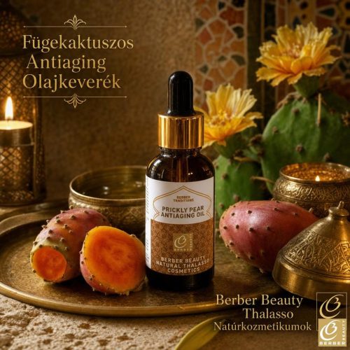 Fügekaktusz Antiaging Arcolaj 30 ml – hidegen préselt mandula-, makadámdió-, szezám-, napraforgó- és fügekaktuszmagolaj prémium kombinációja - Berber Beauty