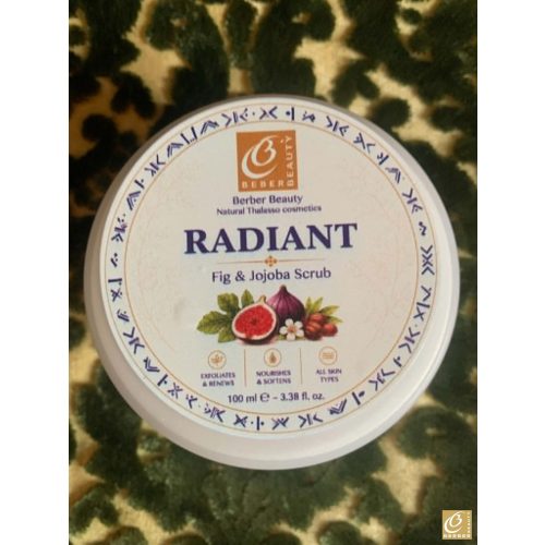 Berber Beauty RADIANT Fügés Jojobás Arcradír marokkói hammam hangulatban friss fügével és jojoba szemekkel