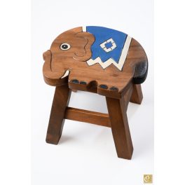 Állatfigurás Fa Kisszék Elefánt Kék